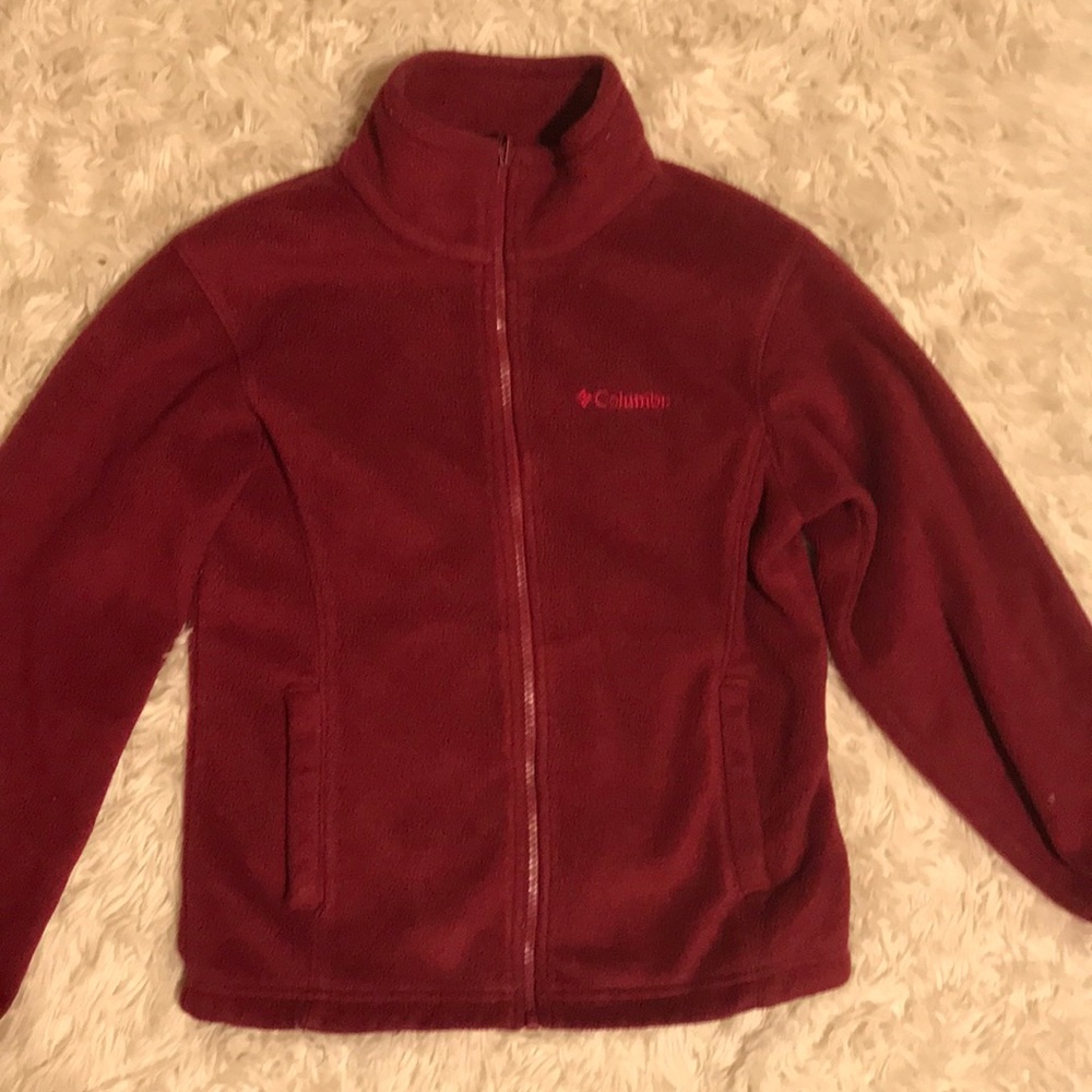 Burgundy Columbia Zip Up Jacket